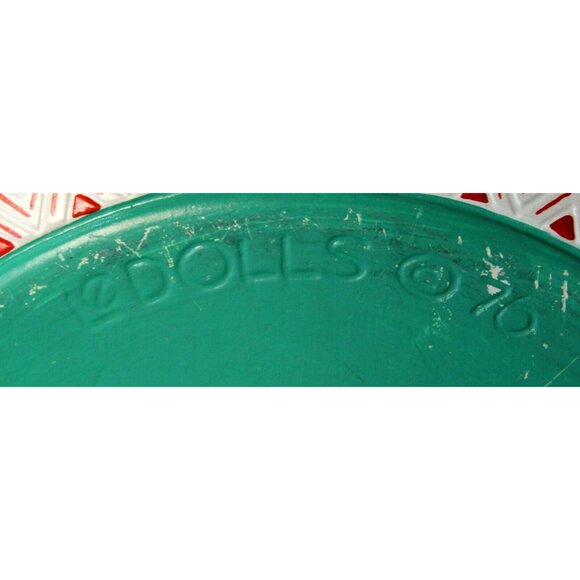 Hand Painted Ceramic Bowl Vase Indian Geometric White Green Red Striped Native - Picture 9 of 9